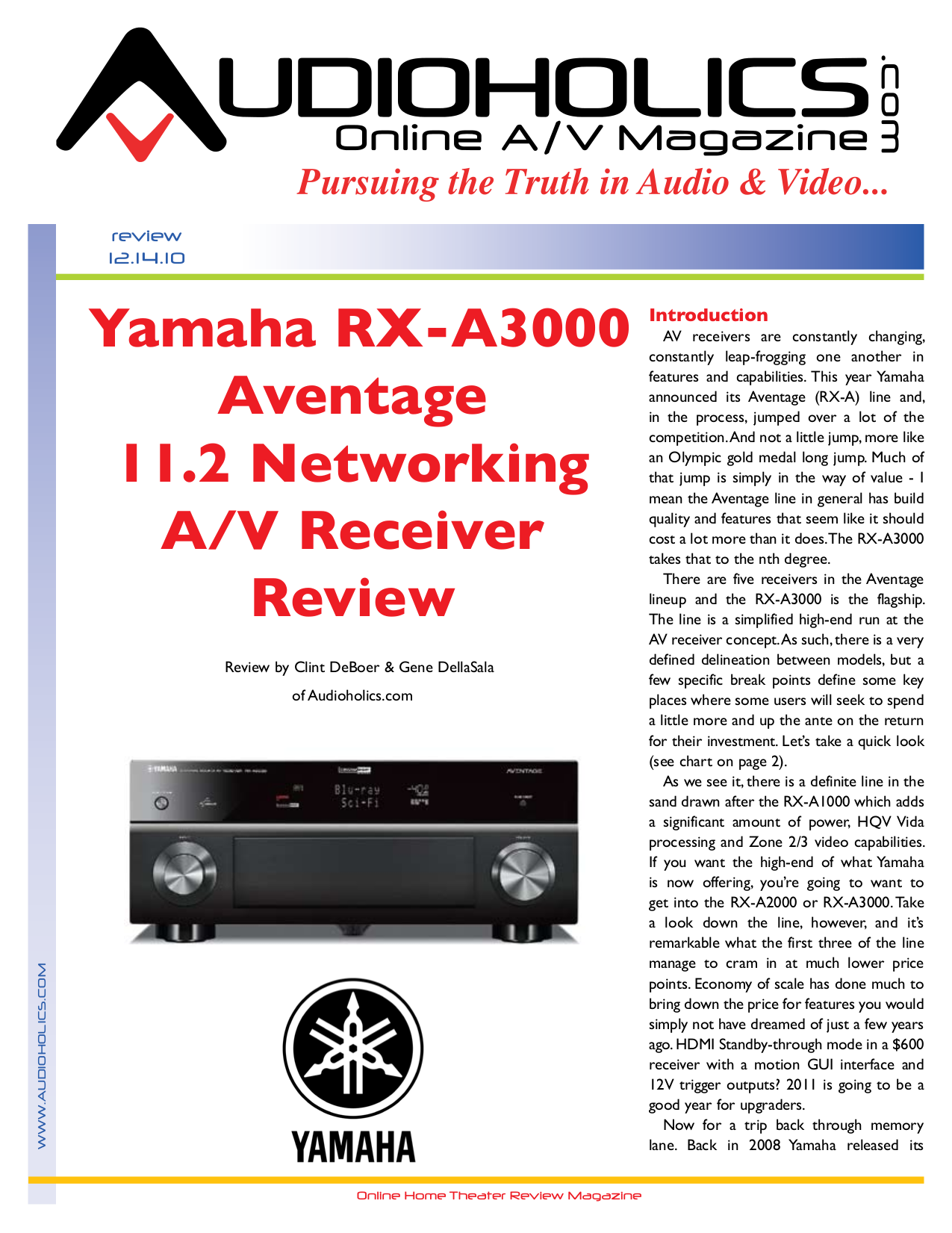 Download free pdf for Yamaha RX-A800 Receiver manual
