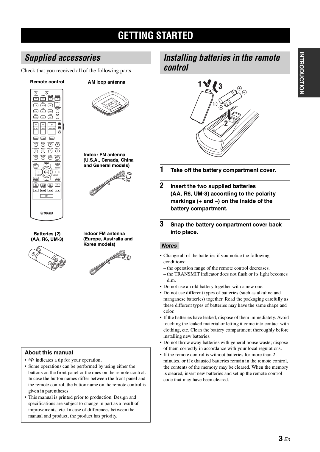 PDF manual for Yamaha Receiver RX-A800