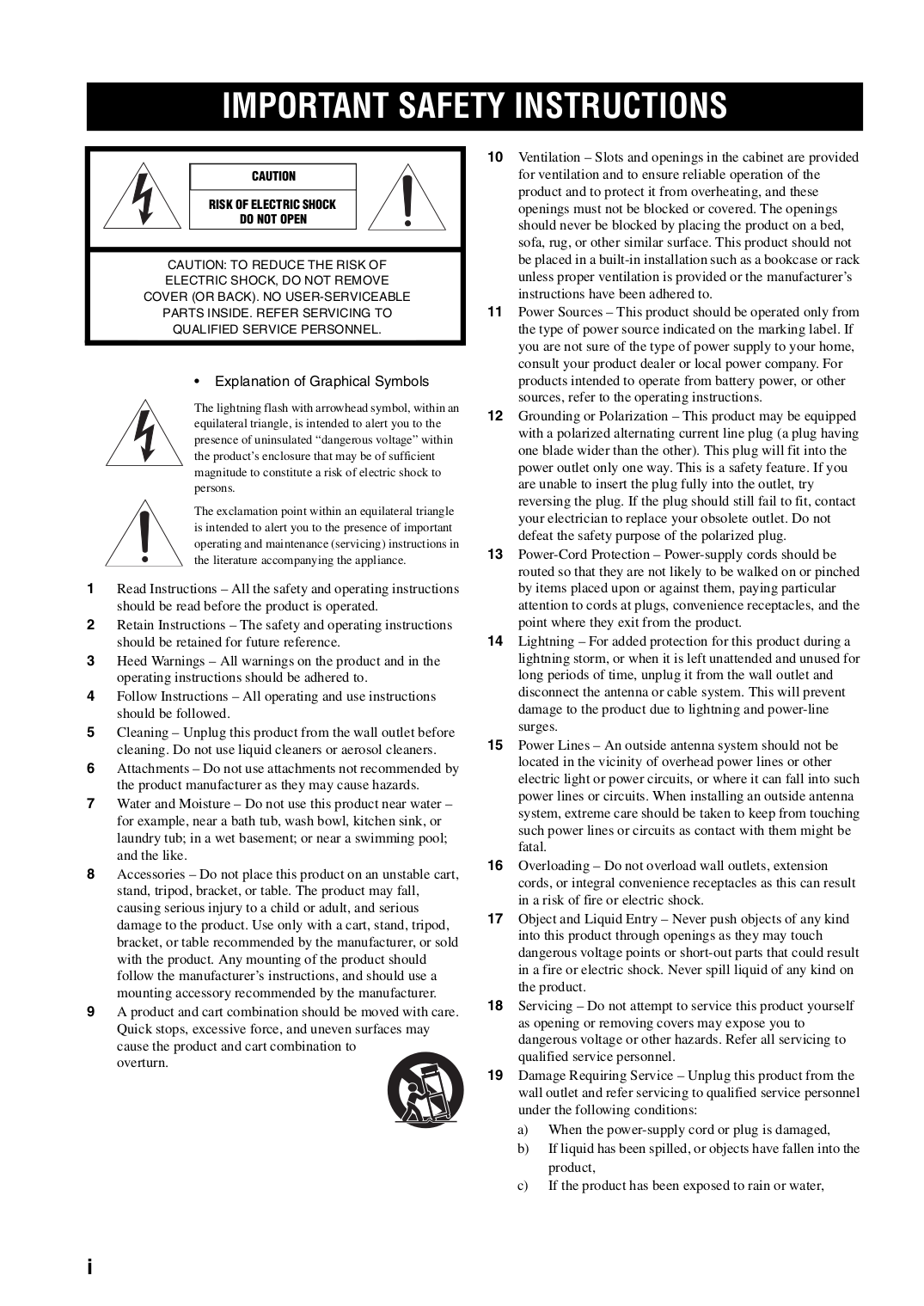 PDF manual for Yamaha Receiver RX-A800