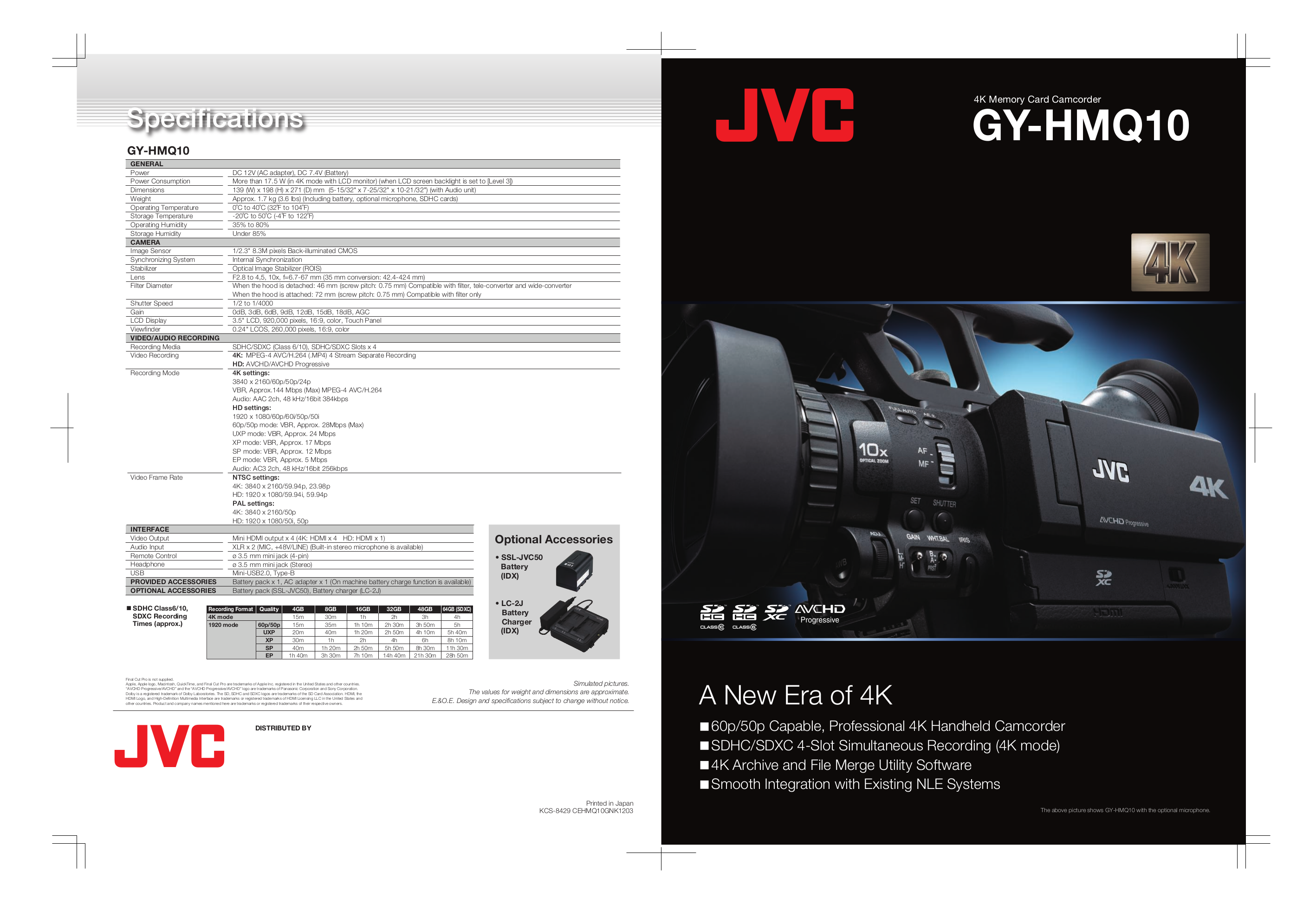 PDF manual for JVC Camcorders GY-HM100U