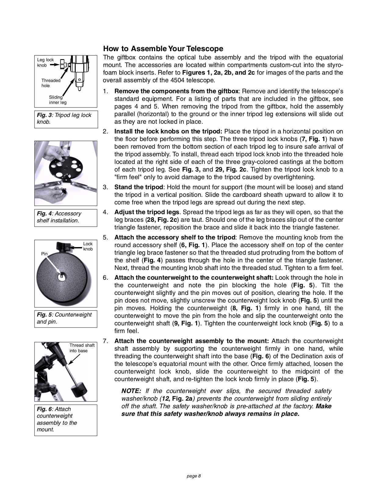 PDF manual for Meade Telescope 4500