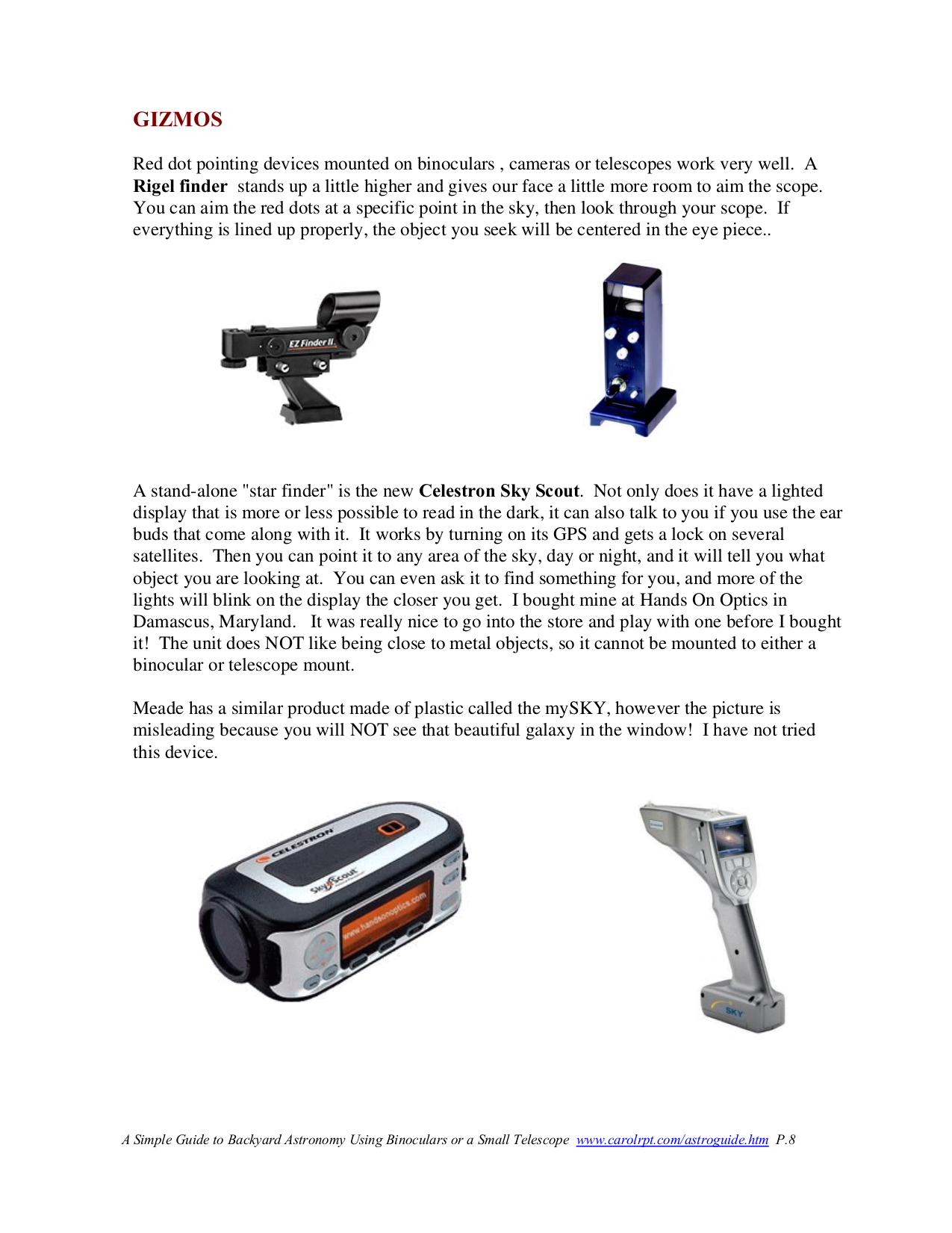 PDF manual for Meade Telescope 4500