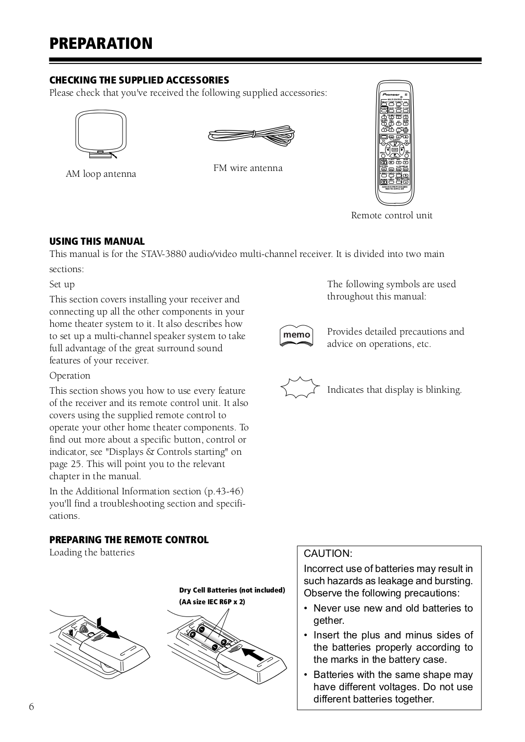 PDF manual for Onkyo Receiver TX-904