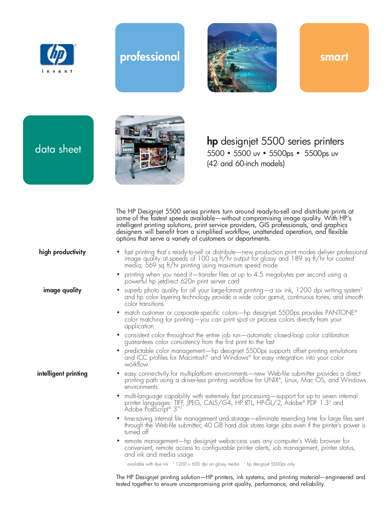 Download free pdf for HP Designjet 5500PS Printer manual