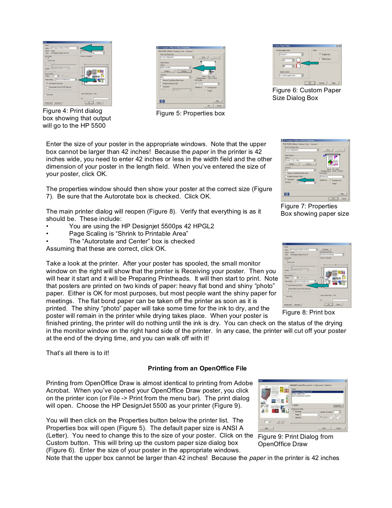 PDF manual for HP Printer Designjet 5500PS