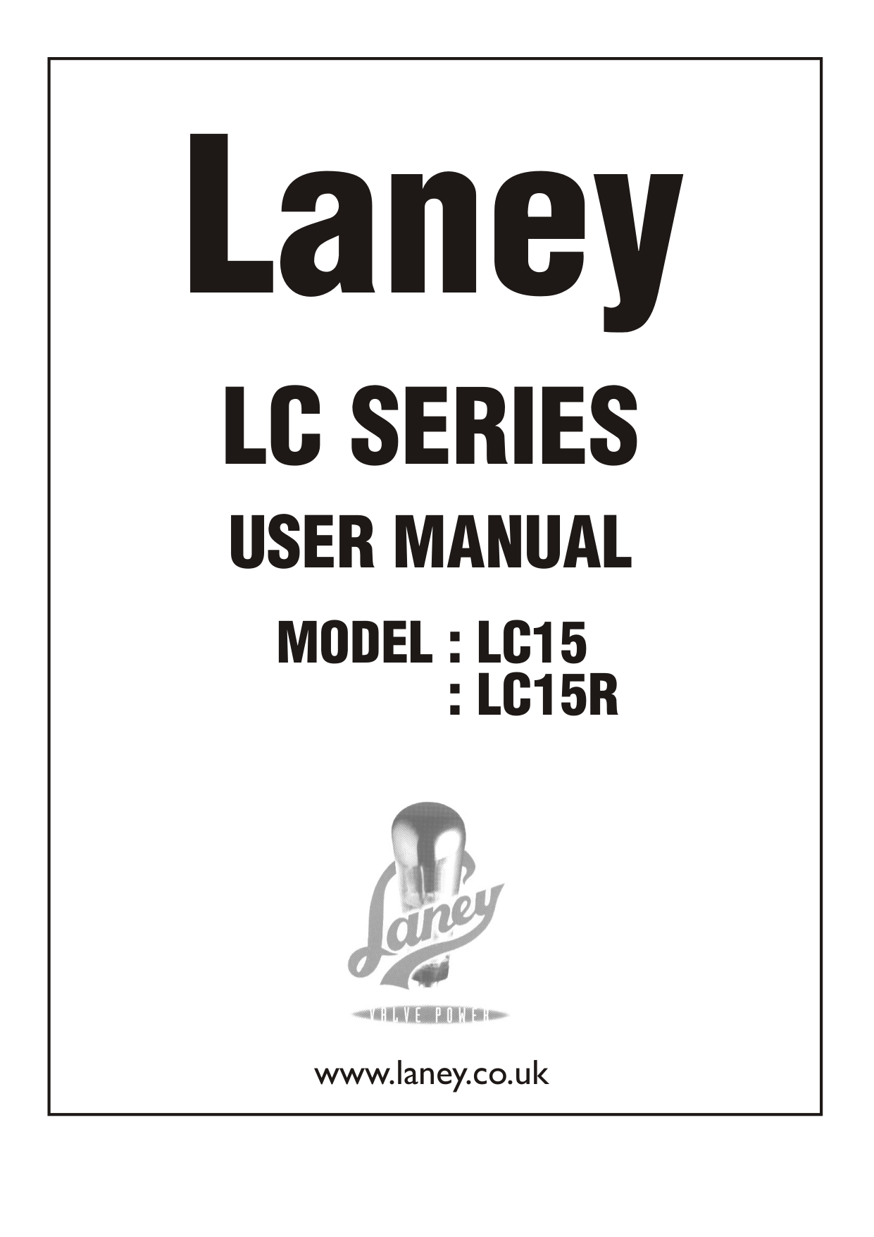 PDF manual for Laney Amp LC15110