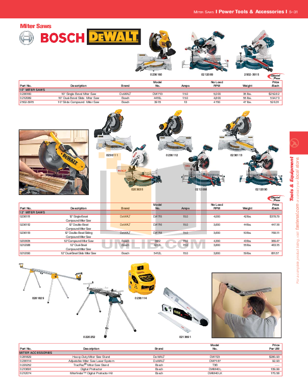 Download free pdf for Dewalt DW723 Miter Saw Stand Other manual