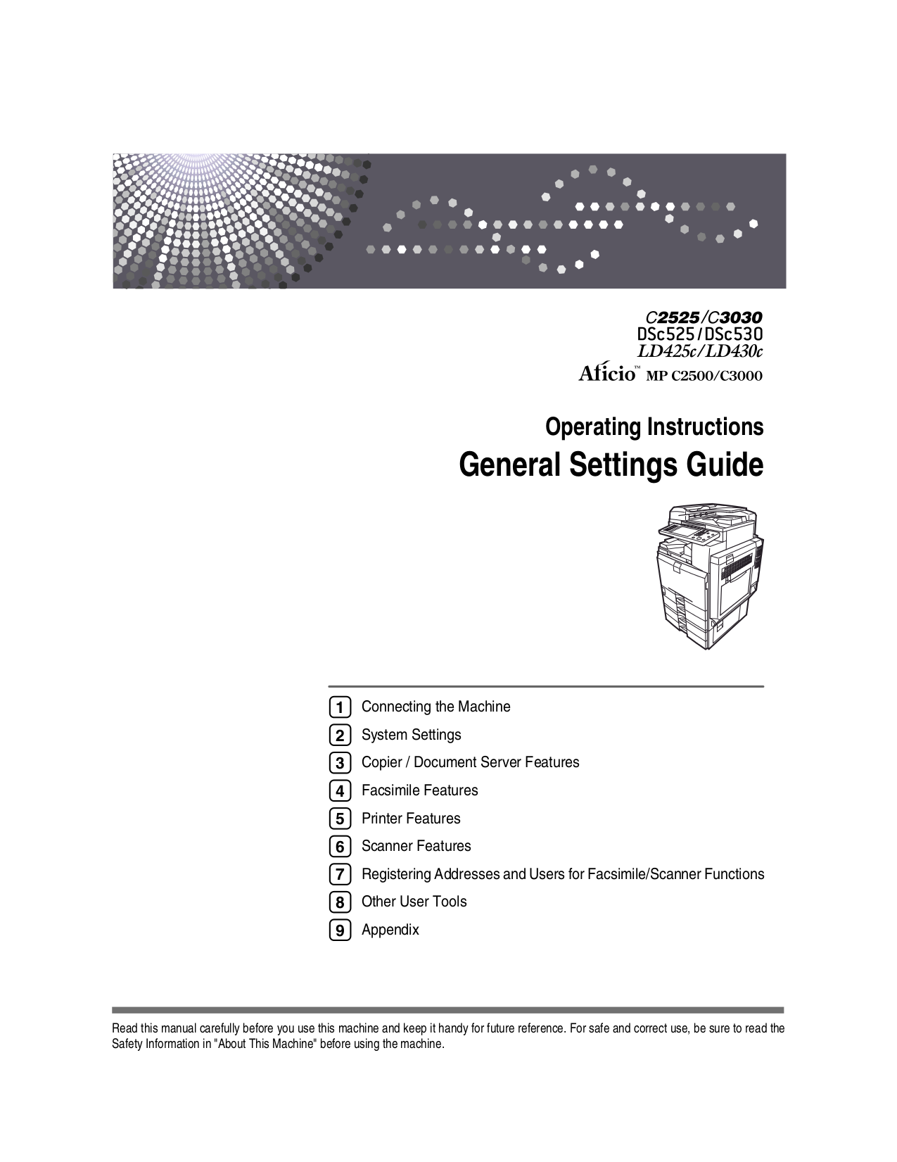 pdf for Ricoh Multifunction Printer Aficio 1515 manual