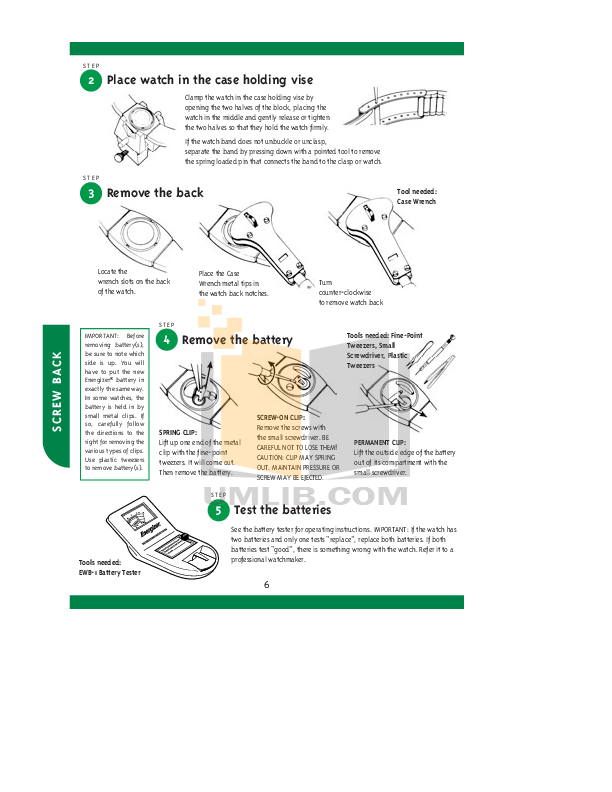 Guess Watch Battery Chart