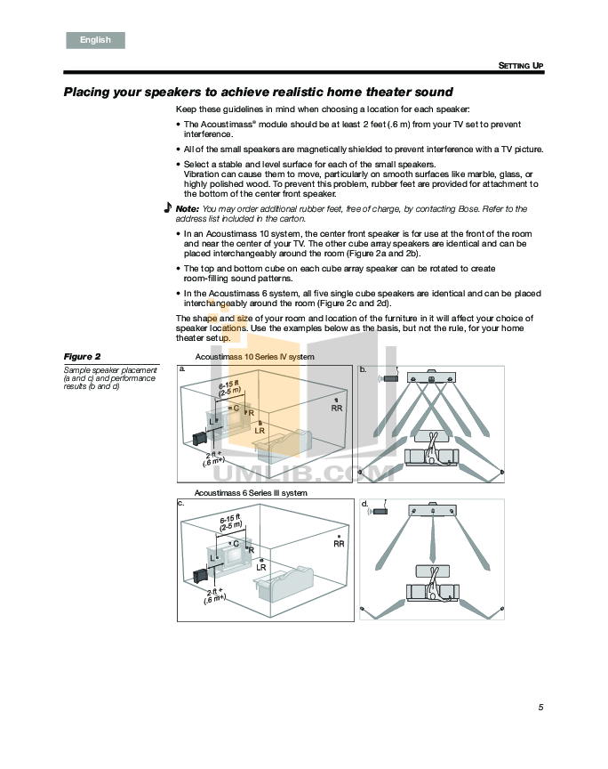 PDF manual for Bose Speaker 601 Series III