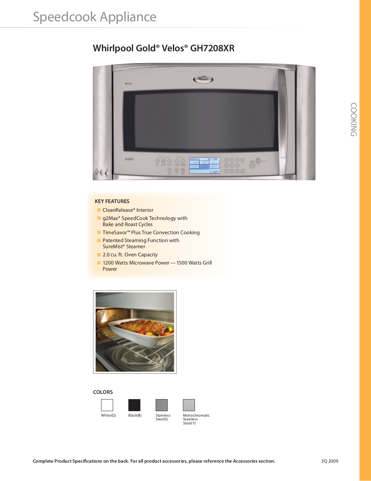 Download free pdf for Whirlpool Gold GH7208XRS Microwave manual