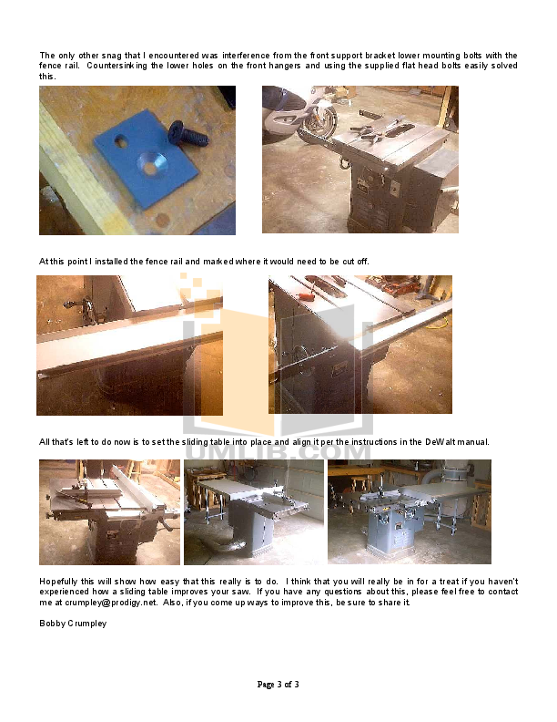 Dewalt Dw745 Table Saw Owners Manual