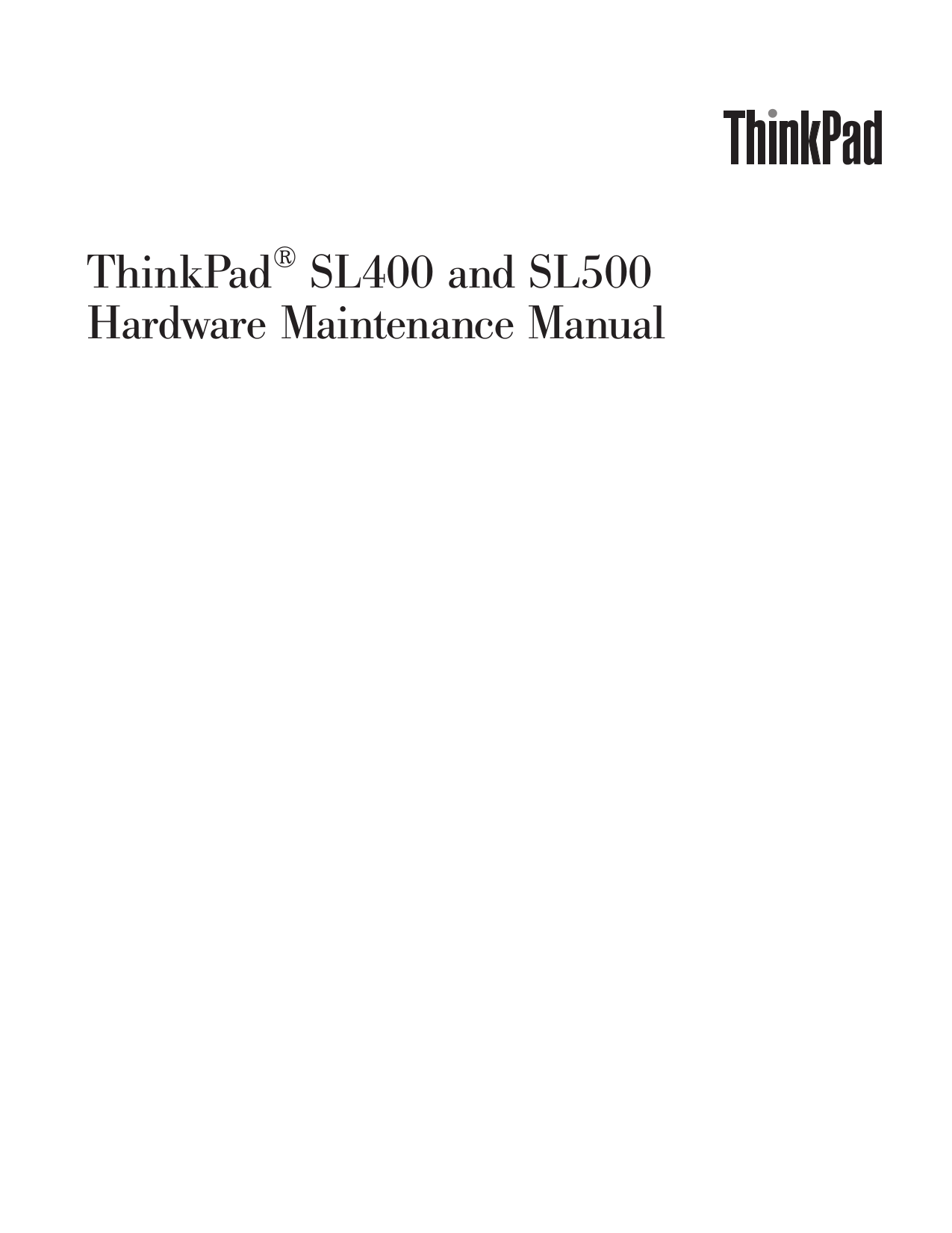 Download free pdf for Lenovo ThinkPad SL500 2746 Laptop manual