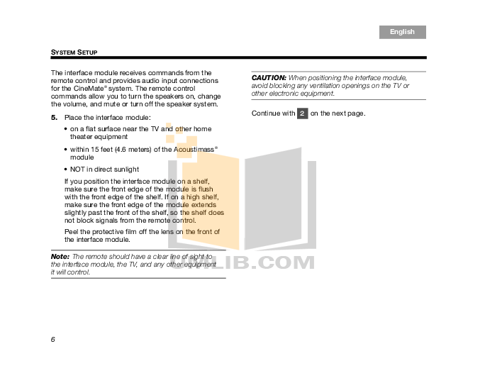 PDF manual for Bose Speaker System CineMate GS Series II