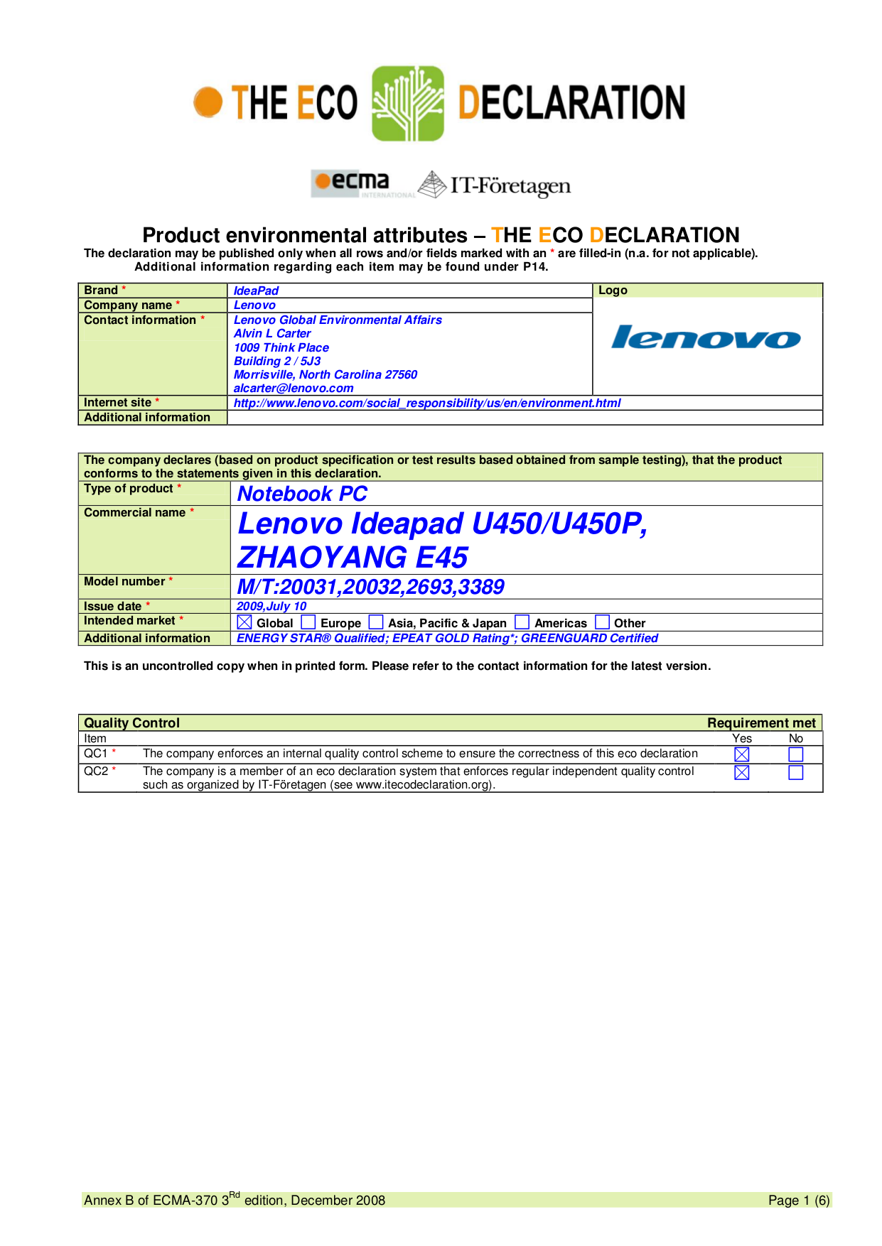 Download free pdf for Lenovo IdeaPad U450p 3389 Laptop manual