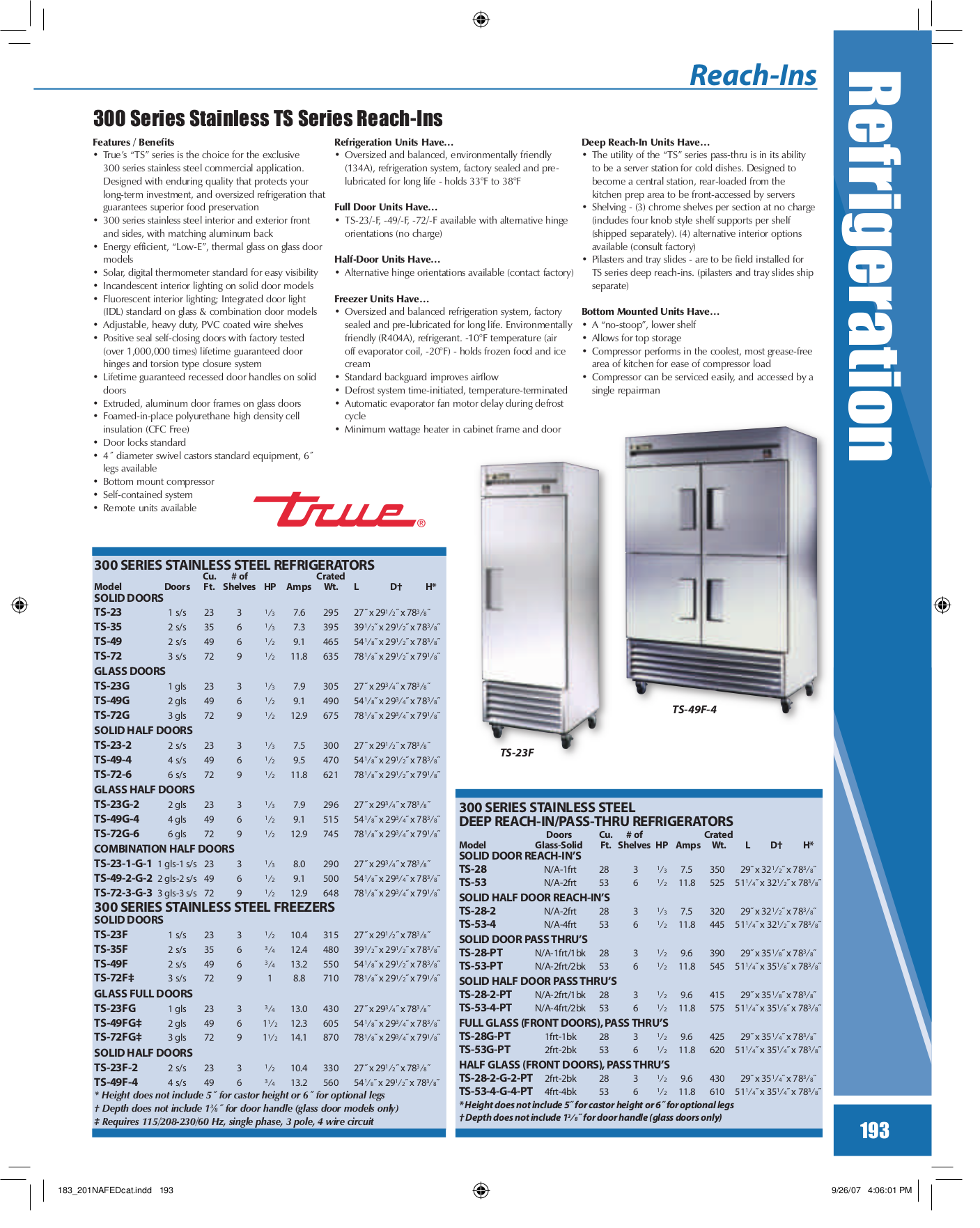 PDF manual for Randell Refrigerator 8395N