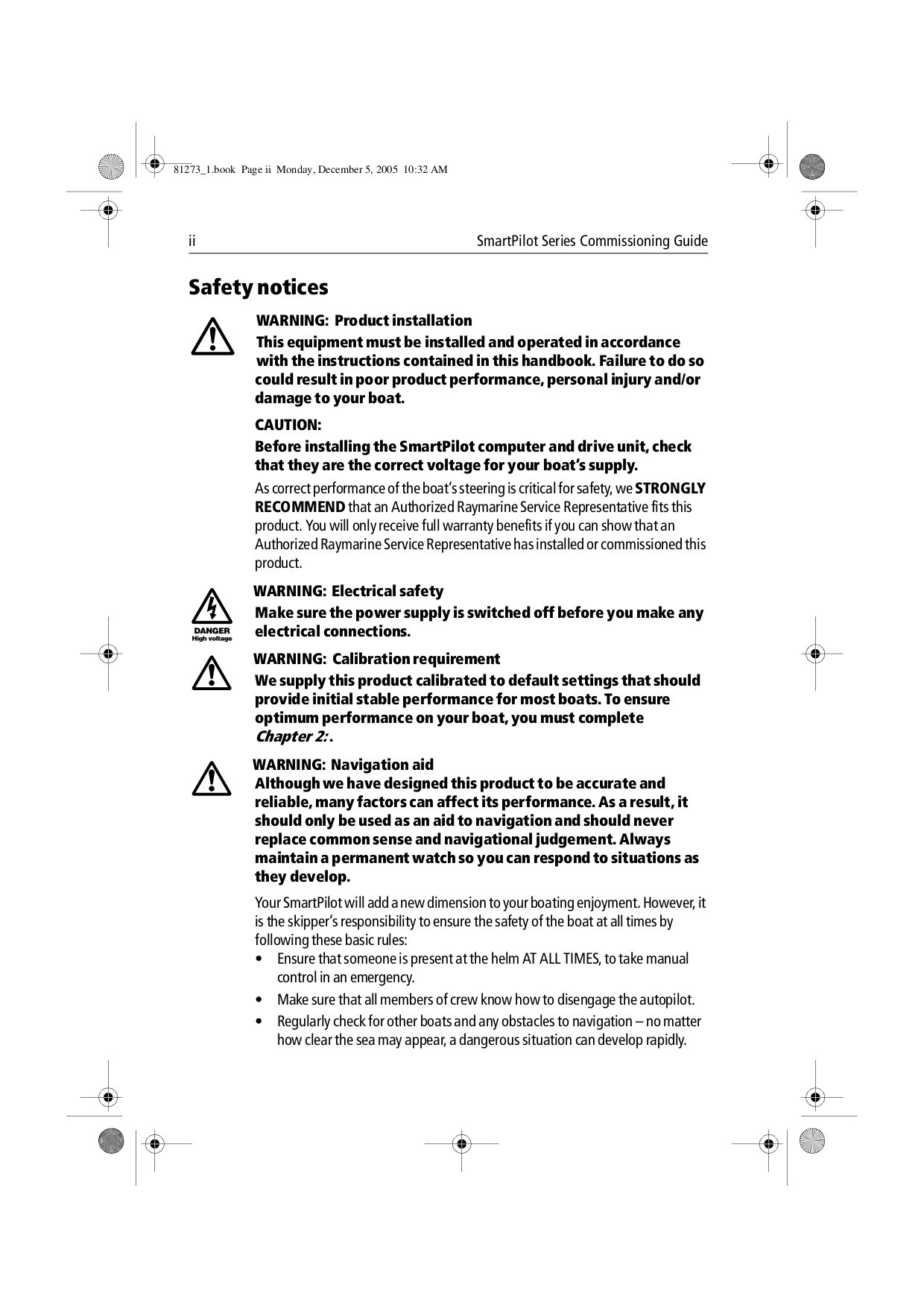 PDF manual for Raymarine Other ST6002 Autopilot Controller