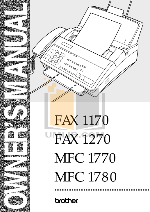 Download free pdf for Brother IntelliFAX 1270E Fax Machine manual