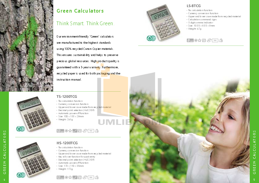 PDF manual for Canon Calculator P23DH