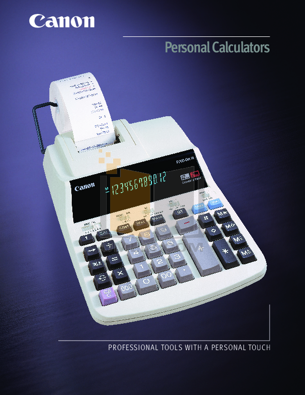 Download free pdf for Canon P23DH Calculator manual
