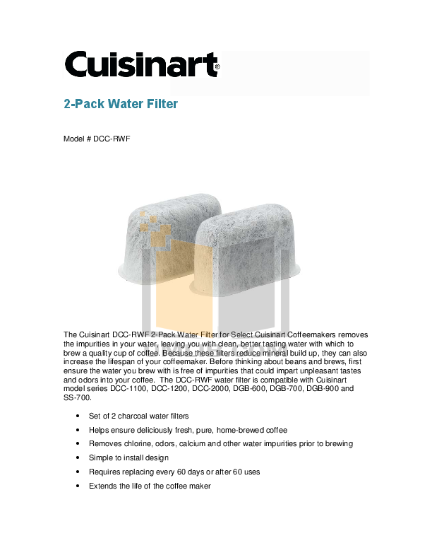 Download free pdf for Cuisinart DCC-2000 Coffee Maker manual