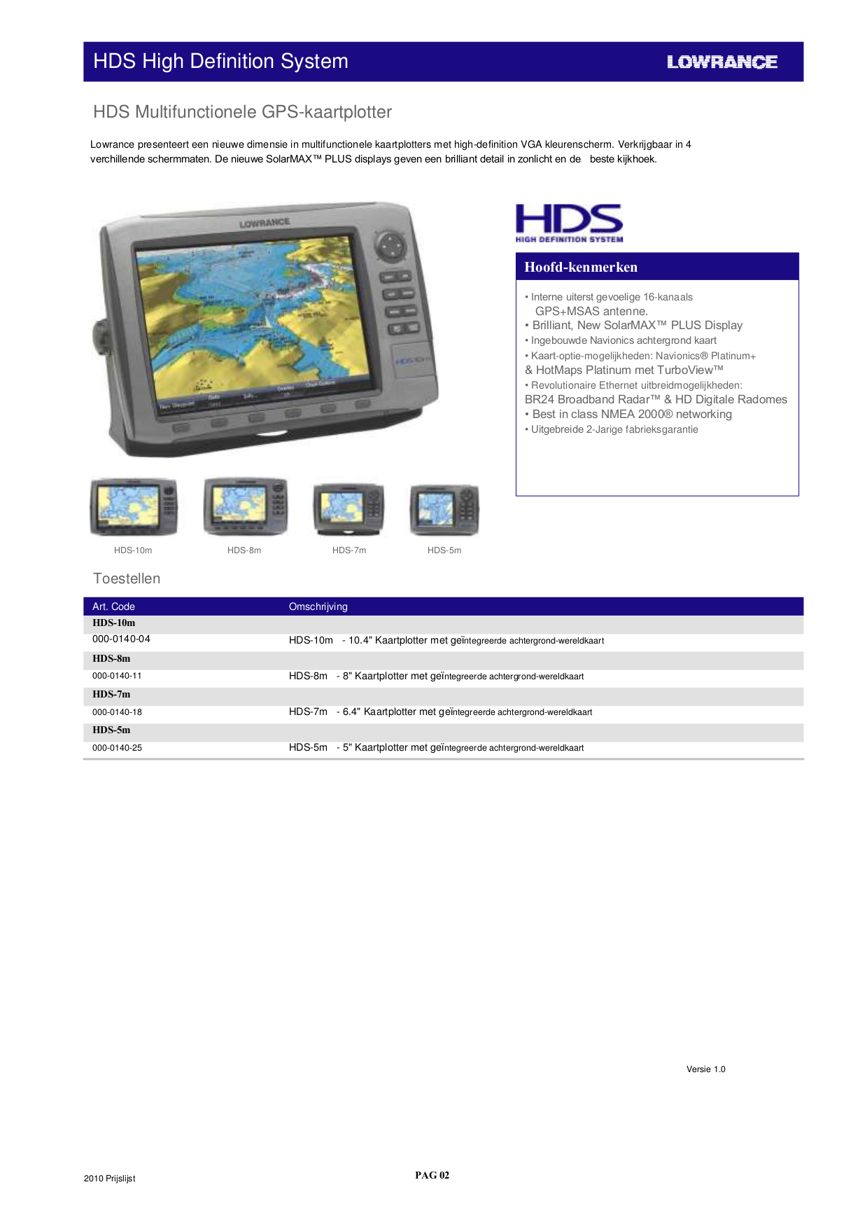 PDF manual for Lowrance GPS HDS7