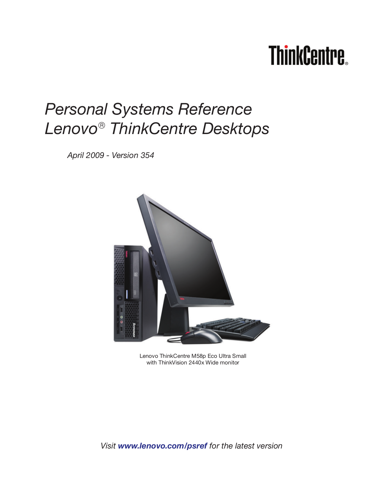 Download free pdf for Lenovo ThinkCentre M58p 6137 Desktop manual