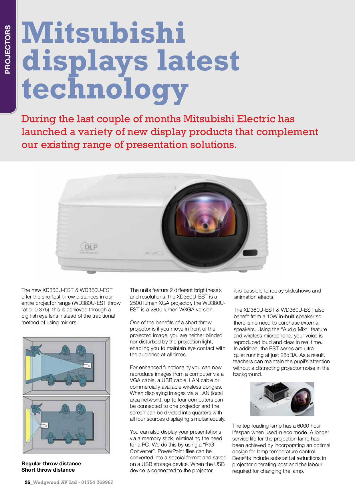 Download free pdf for Mitsubishi WD380U-EST Projector manual