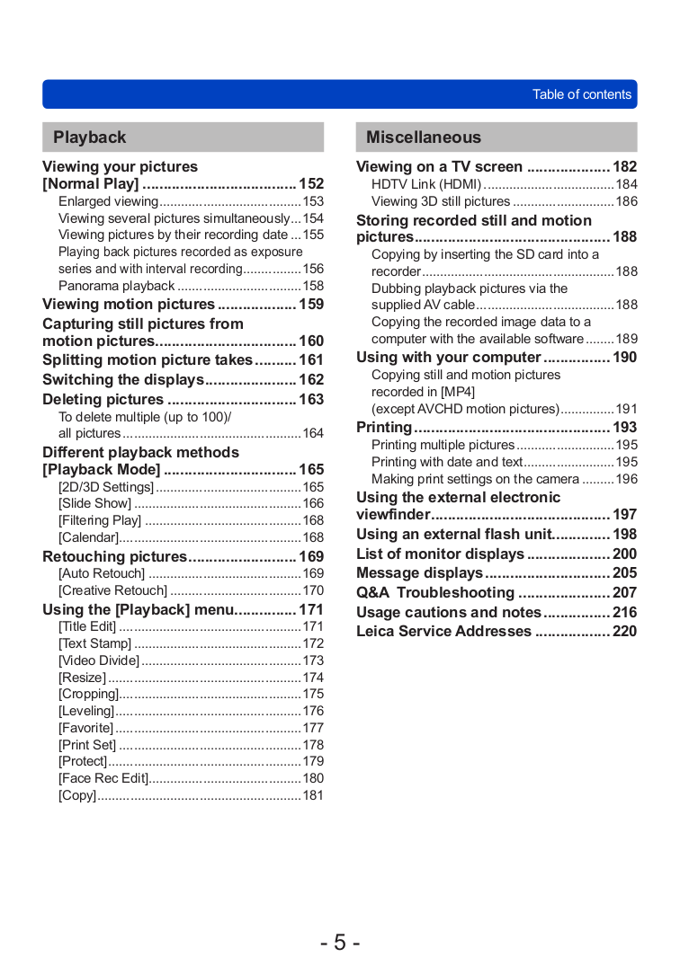 PDF Manual For Leica Digital Camera D-Lux 4