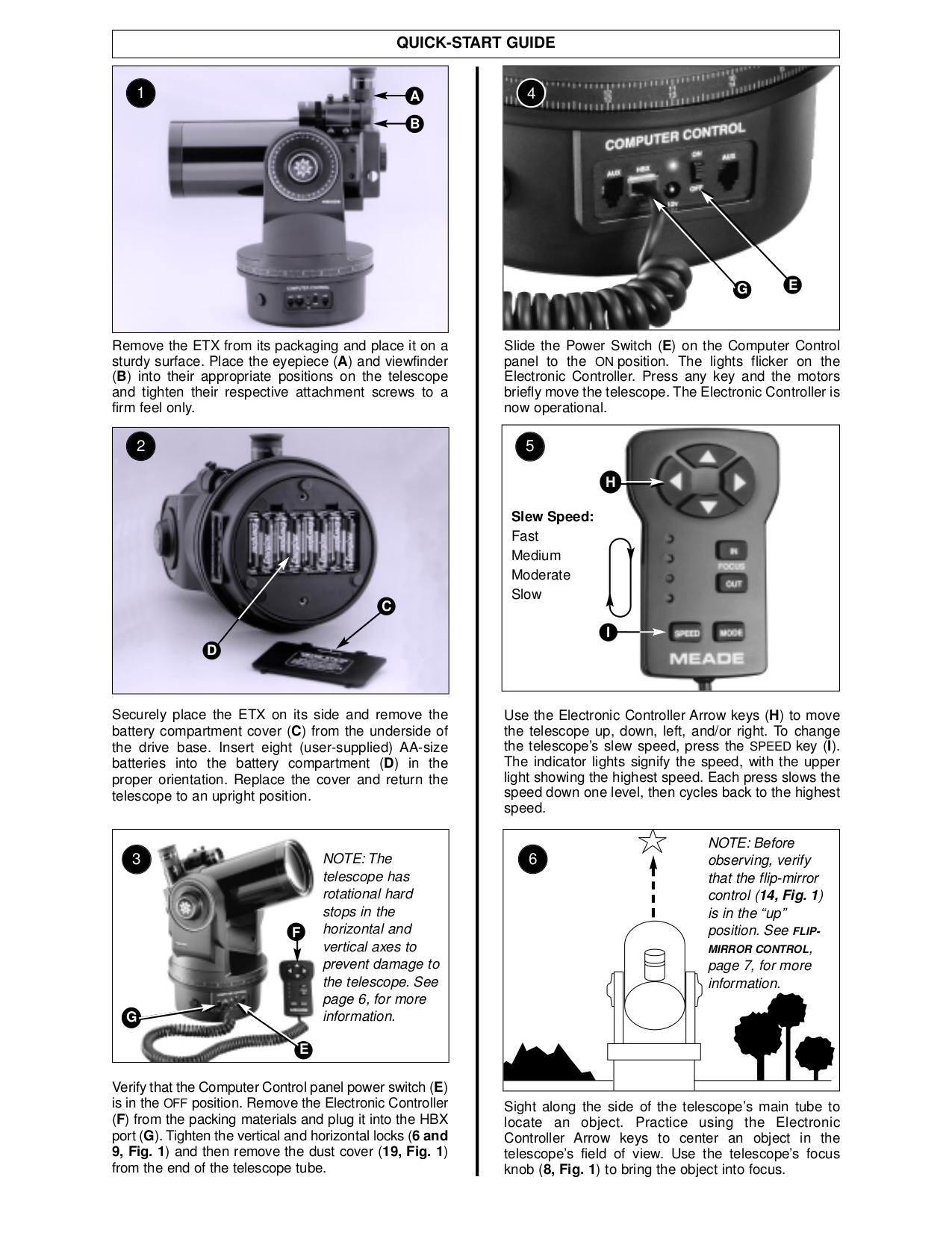 PDF manual for Meade Telescope ETX70AT
