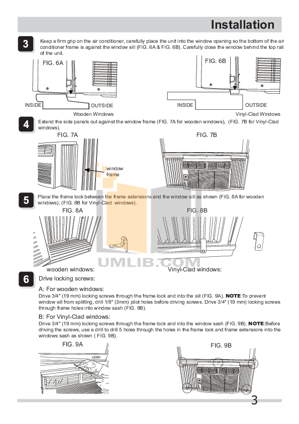 PDF manual for Frigidaire Air Conditioner FRA102BT1