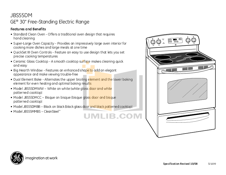 PDF manual for GE Range JBS55WKWW