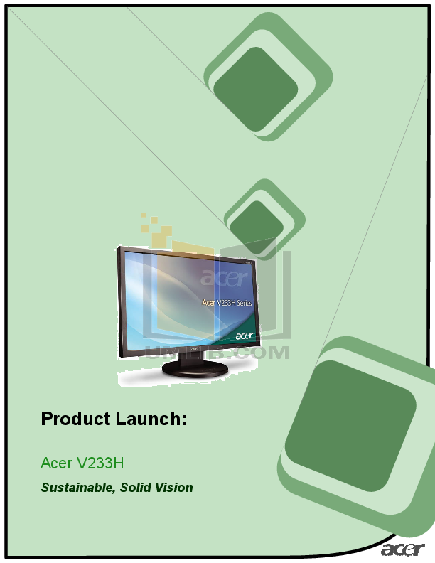 Download free pdf for Acer V233H Monitor manual