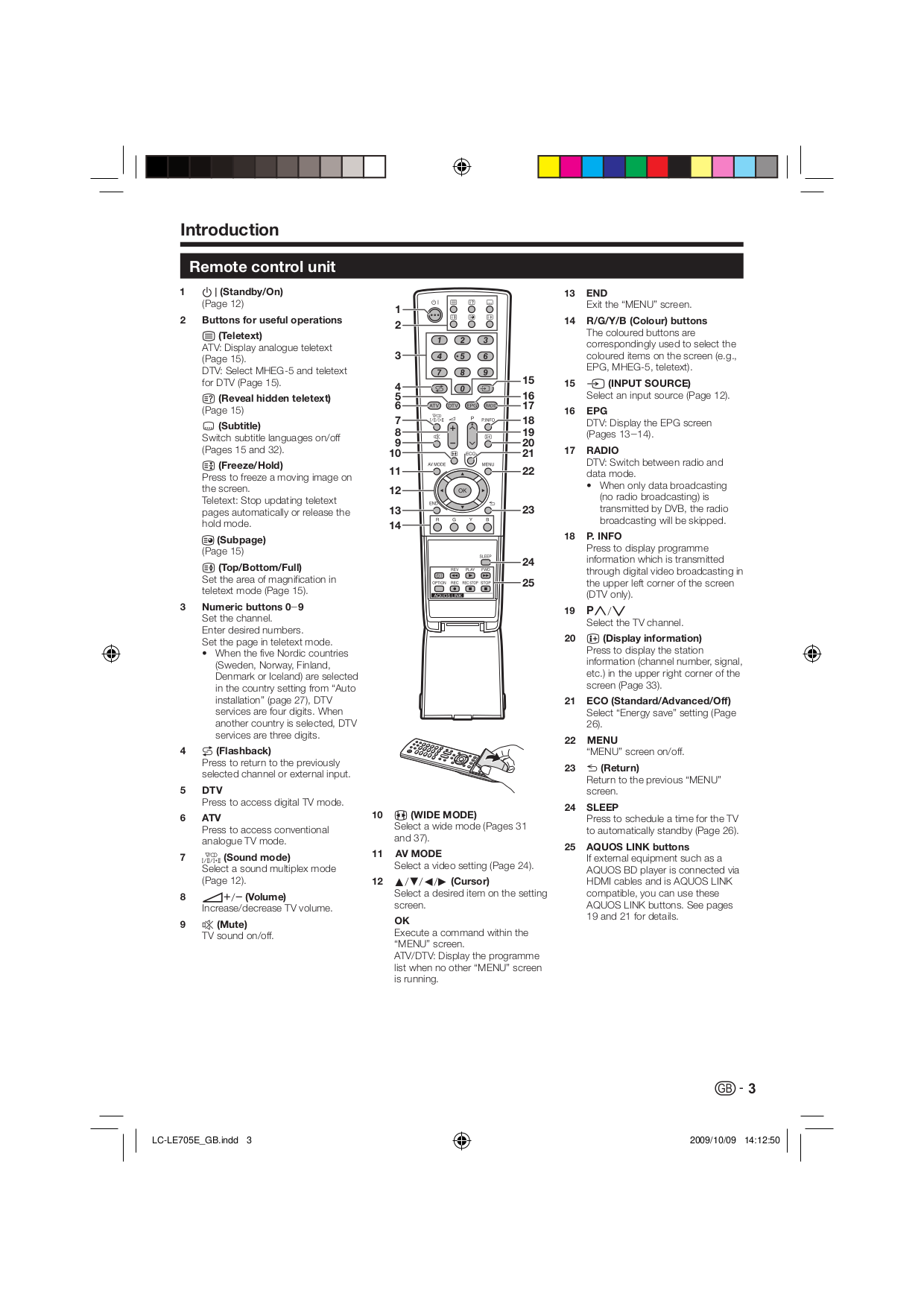 PDF manual for Sharp TV AQUOS LC32L400M