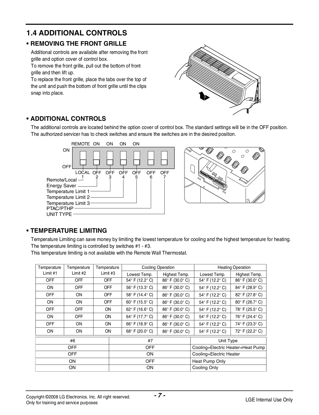 PDF manual for LG Air Conditioner LP070CED