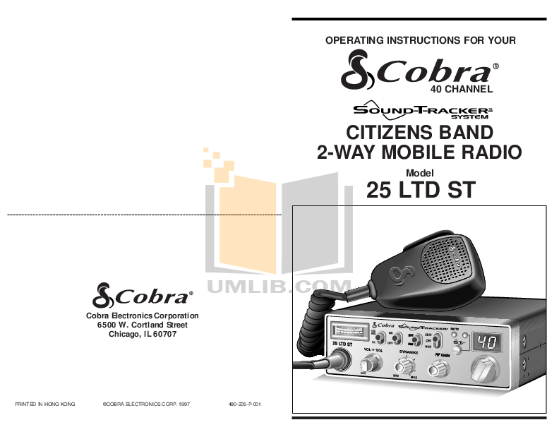 Download free pdf for Cobra 21LTDST 2way Radio manual