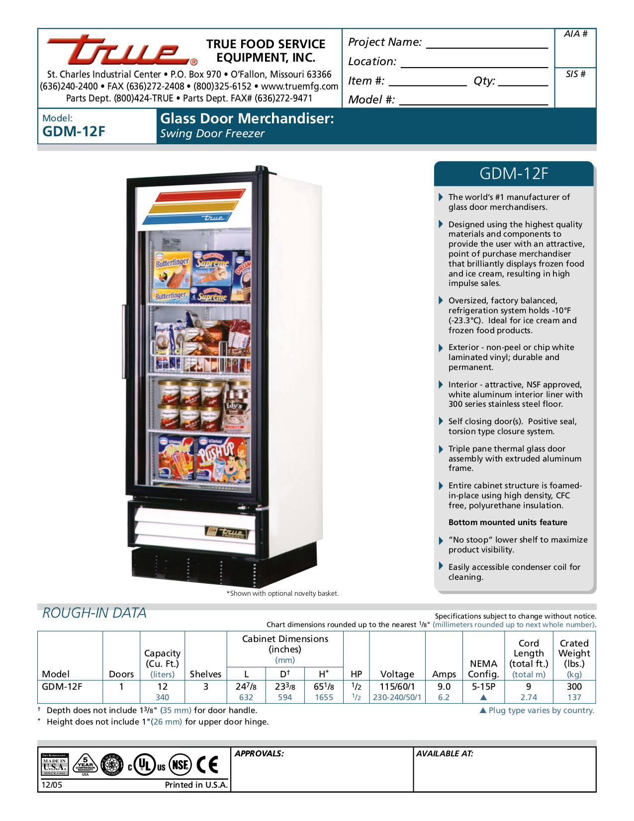 Download free pdf for True GDM-9 Refrigerator manual