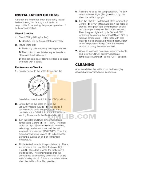 PDF manual for Cleveland Other KDL60T Kettles