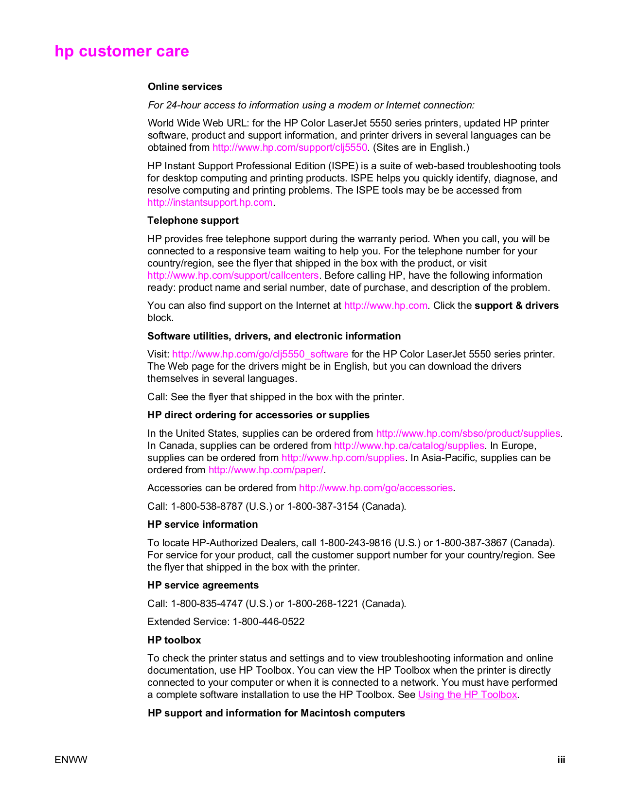 PDF manual for HP Printer D640