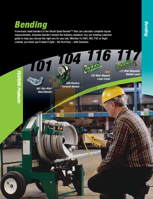 Download free pdf for Greenlee 855 Benders Other manual