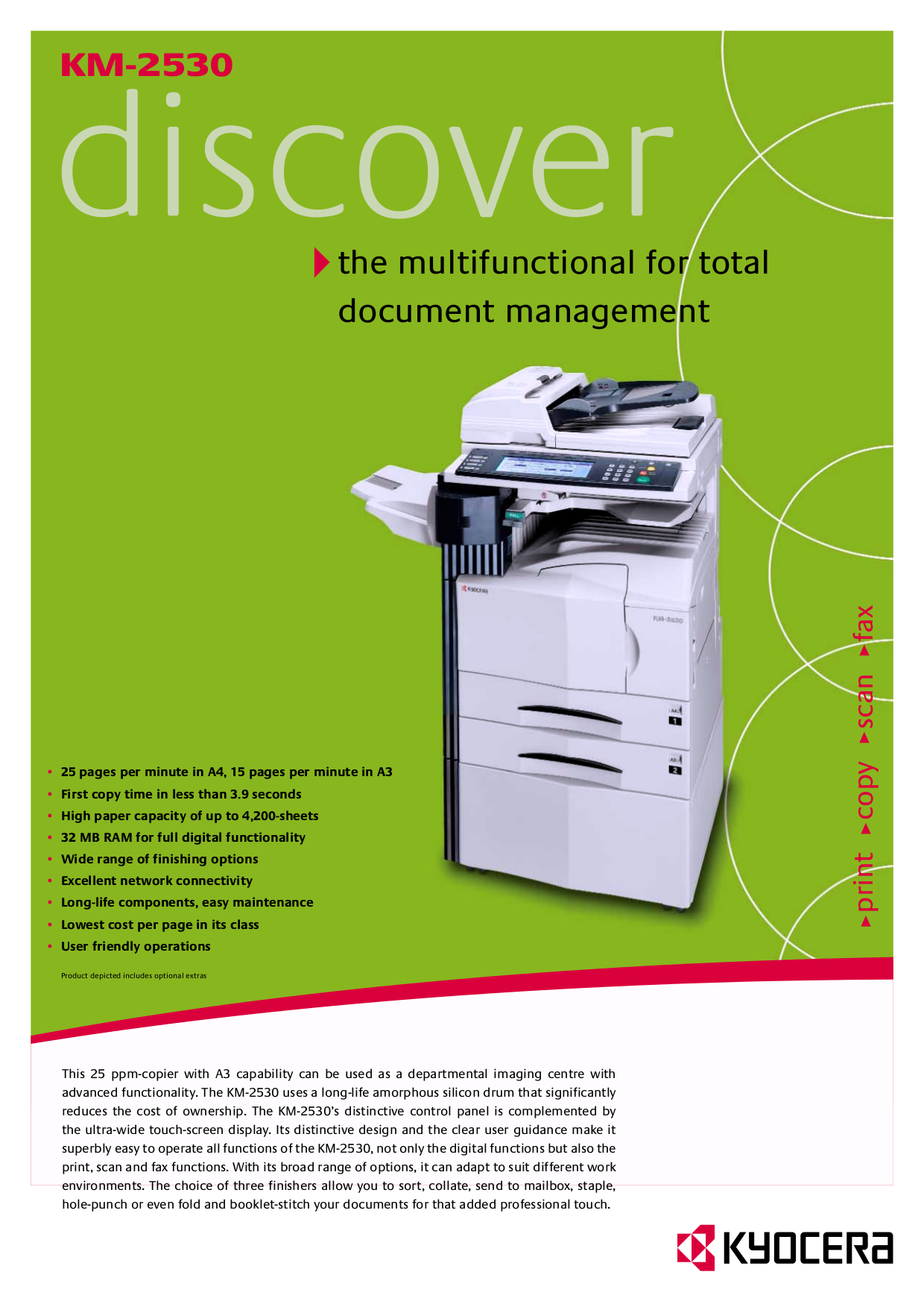Download free pdf for Kyocera KM-2530 Multifunction Printer manual