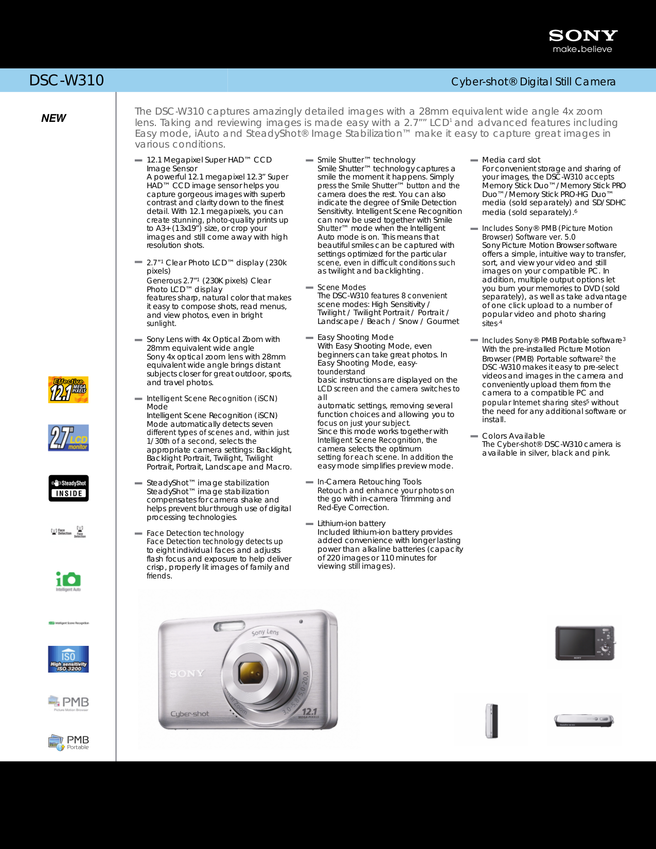 PDF manual for Sony Digital Camera Cybershot,Cyber-shot DSC-W310