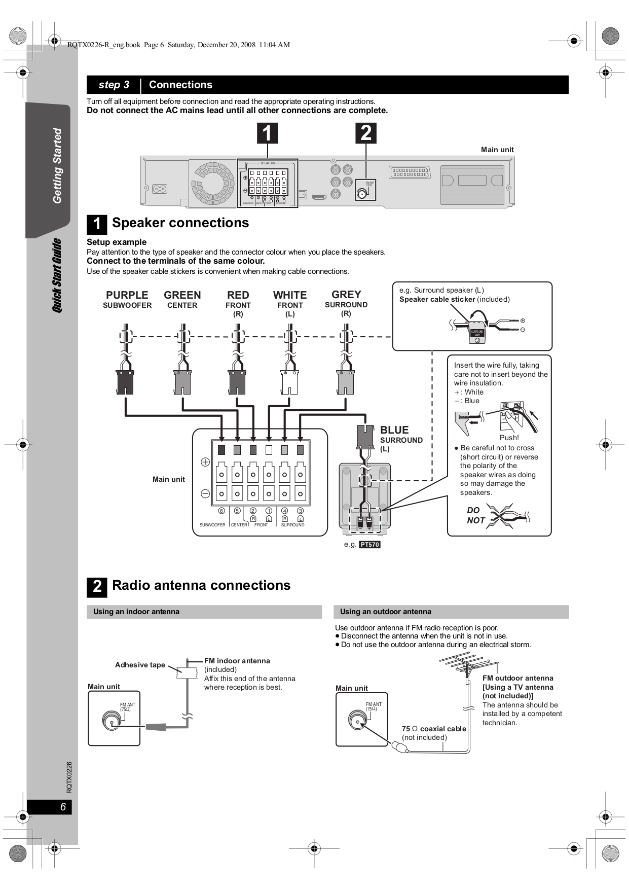 PDF manual for Panasonic Home Theater SC-PT570