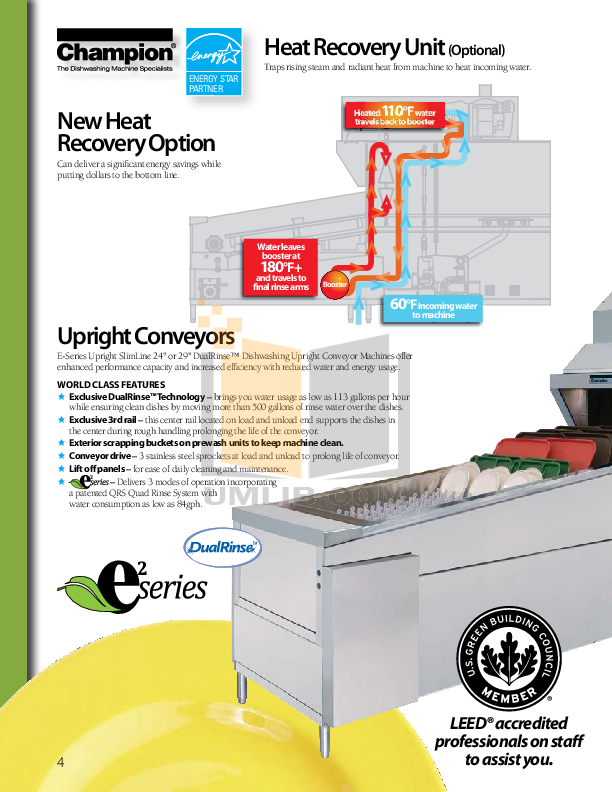 PDF manual for Champion Dishwasher EUCCW8
