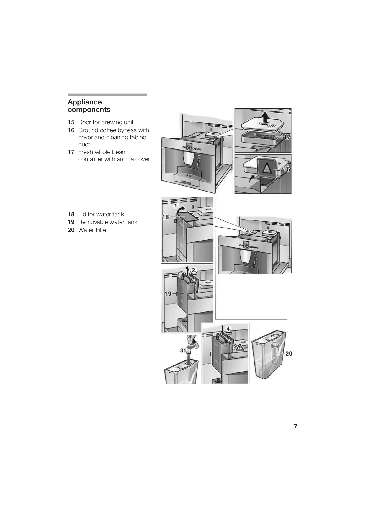 PDF manual for Thermador Coffee Maker BICM24CS