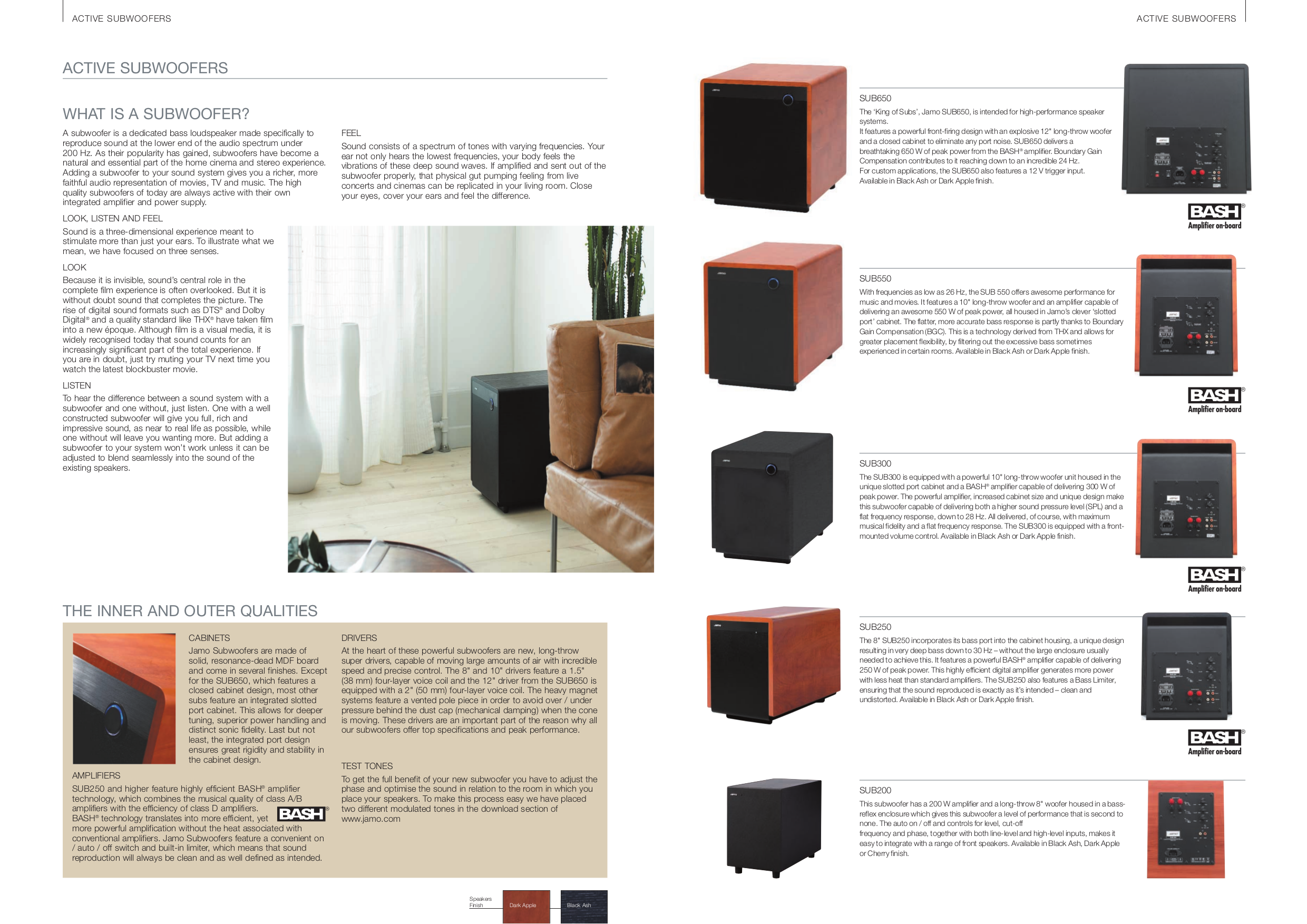 PDF manual for Jamo Subwoofer SUB 550