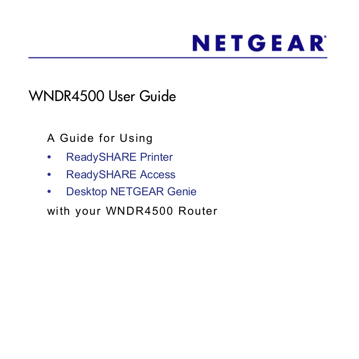 Download free pdf for Netgear WNDR4500 Wireless Router manual