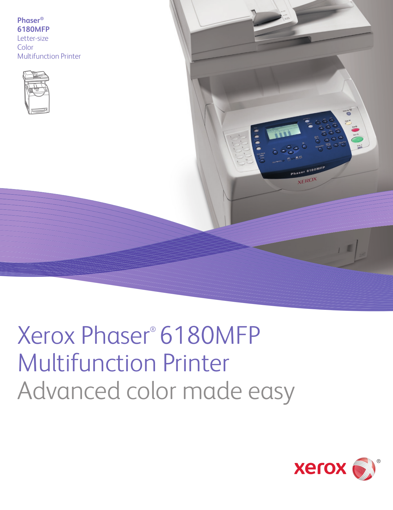 Download free pdf for Xerox Phaser 6180MFP Multifunction Printer manual