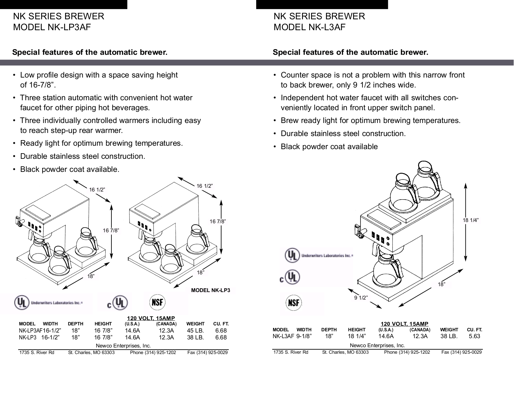 PDF manual for Newco Coffee Maker NKL3AF