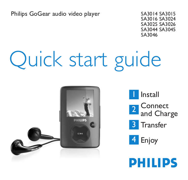Download free pdf for Philips GoGear SA3015 MP3 Player manual